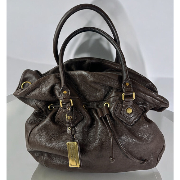 Marc by Marc Jacobs Classic Q Pebbled Leather Drawstring Satchel Bucket Bag - Picture 16 of 16